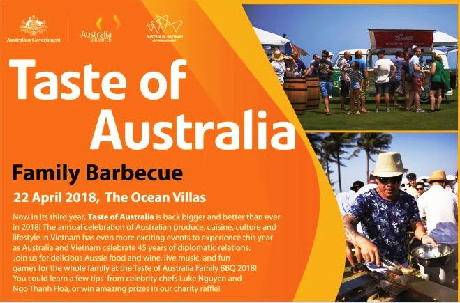 Chính phủ Australia tổ chức chương trình Hương vị nước Úc 2018" tại TP Đà Nẵng.