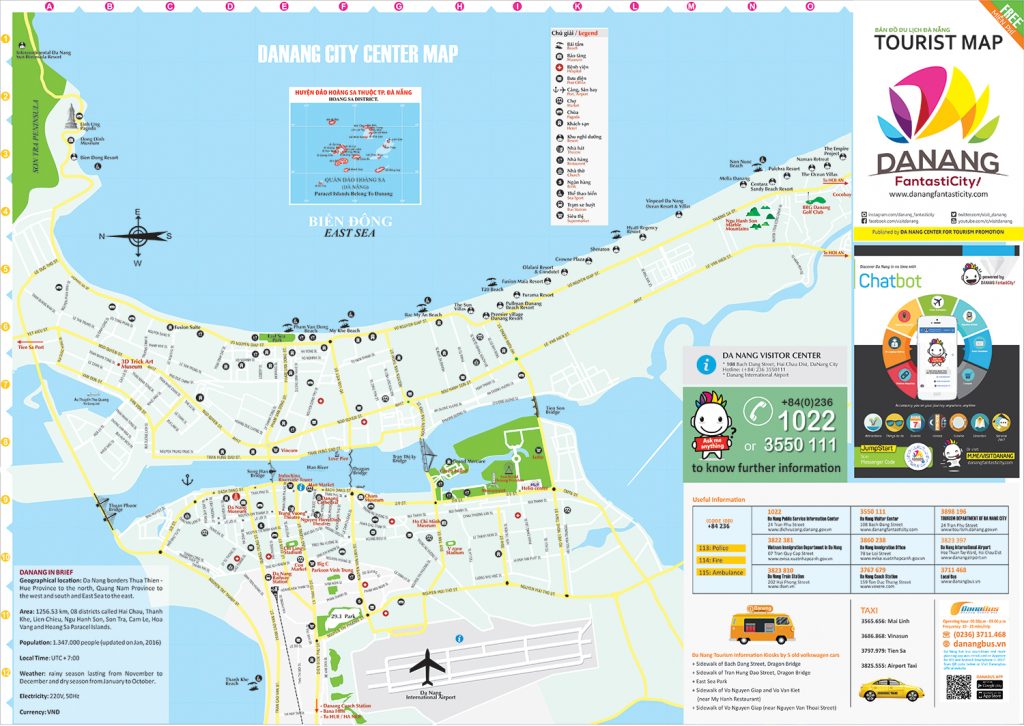 da nang tourist map