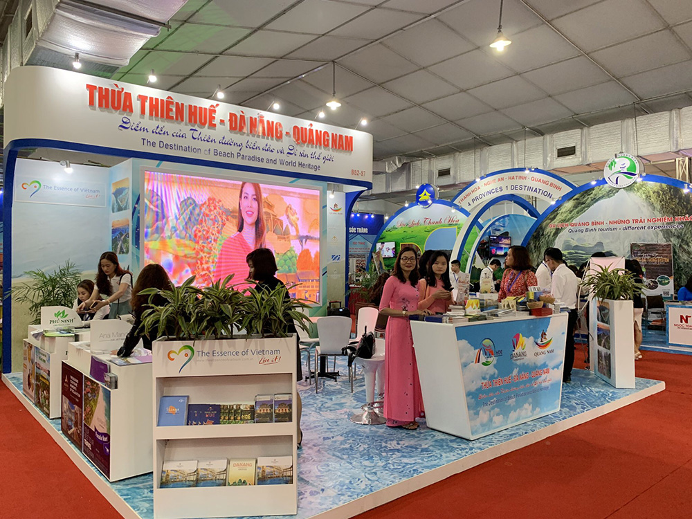 Gian hàng tại hội chợ VITM 2019 của 3 địa phương Đà Nẵng, Huế và Quảng Nam