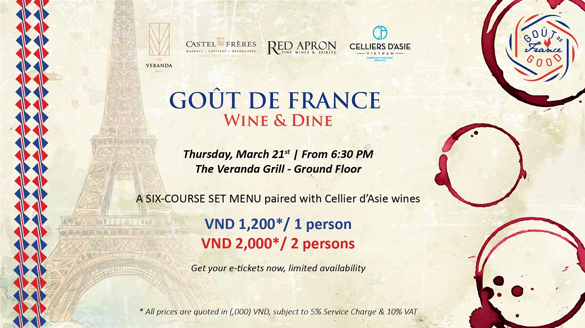 Đêm Tiệc Rượu Đẳng Cấp “Gout de France” tại Grand Mercure Danang