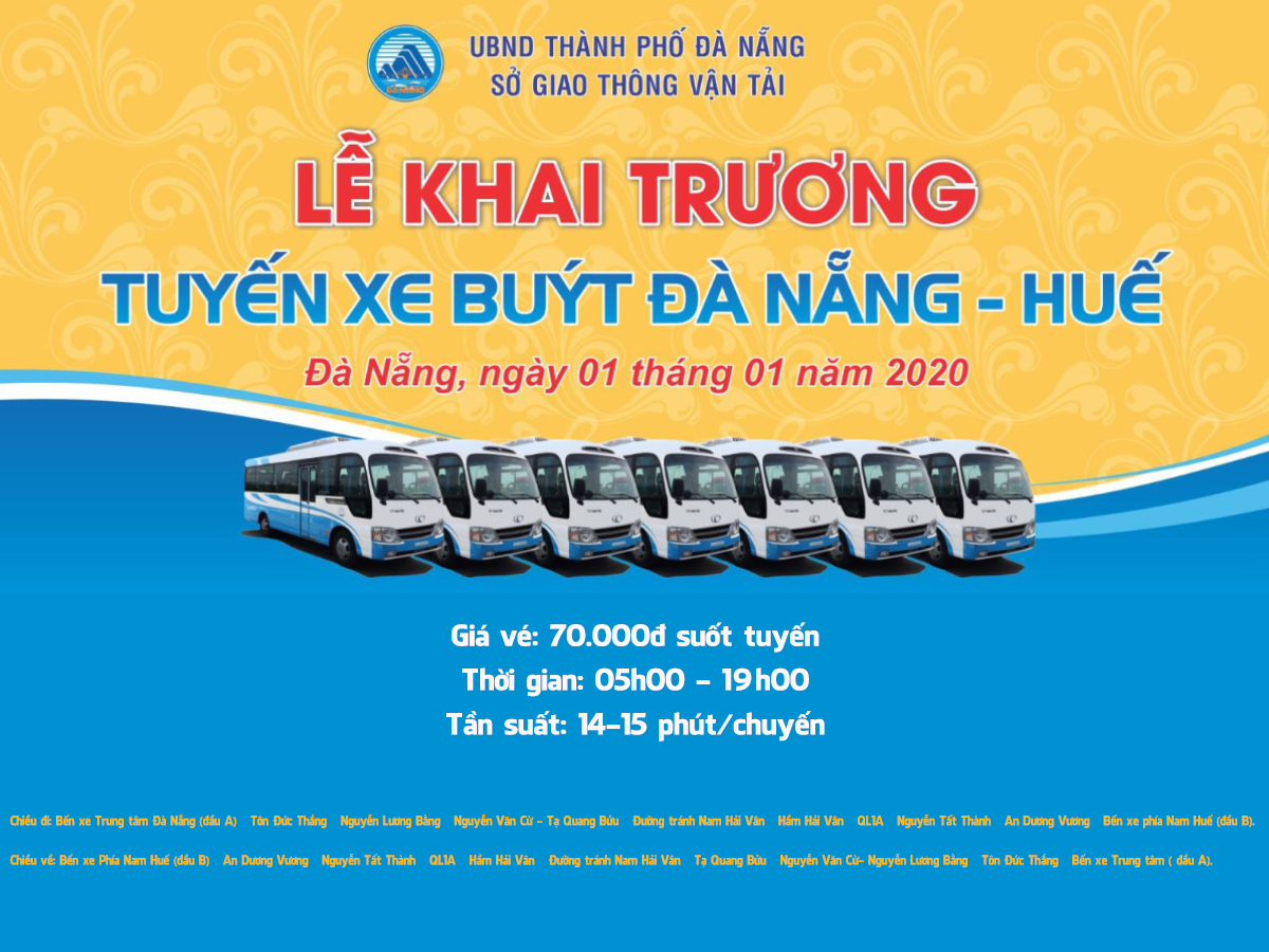 Khai trương tuyến xe buýt liên tỉnh Đà Nẵng - Huế - Cổng thông tin du ...