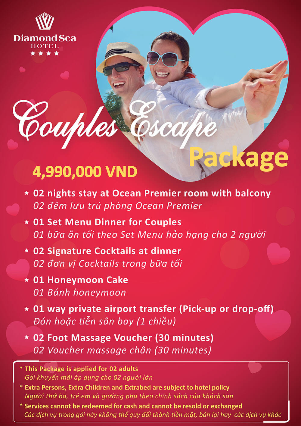 Goi Couples Escape Va Le Tinh Nhan 14 02 Lang Man Tai Diamond Sea Hotel Danang