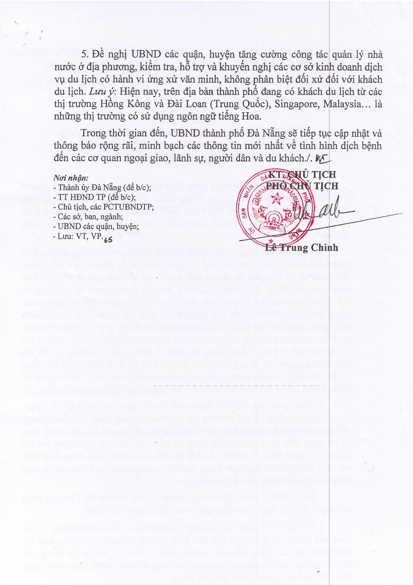 Thong Bao Ve Tinh Hinh Phong Chong Benh Viem Duong Ho Hap Cap Cho Chung Moi Cua Vi Rut Corona Ncov Tren Dia Ban Thanh Pho Da Nang Den Het Ngay 31 01 2020 02