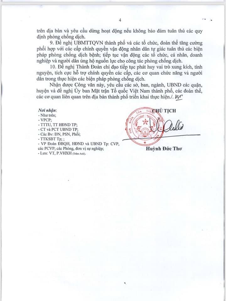 Da Nang Trien Khai Chi Thi So 15 Cua Thu Tuong Chinh Phu Va Chi Dao Cua Thanh Uy Ve Cong Tac Phong Chong Dich Covid 10 04