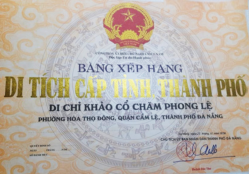 Di Tich Cham Phong Le Duoc Cong Nhan La Di Tich Cap Thanh Pho 02