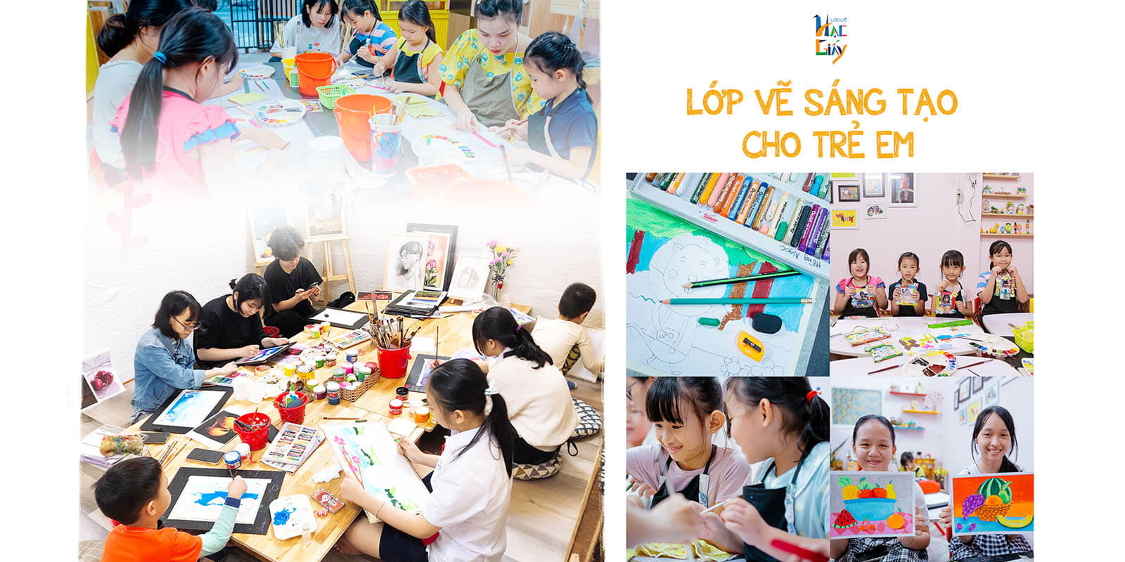 Nếu bạn đang tìm kiếm một lớp vẽ trẻ em tại thành phố Đà Nẵng, hãy đến với Hạc Giấy! Chúng tôi mang đến cho các bé một không gian yêu thương, tạo điều kiện để trẻ phát huy khả năng sáng tạo bản thân. Hãy đến và xem những tác phẩm tuyệt vời của các em nhỏ!