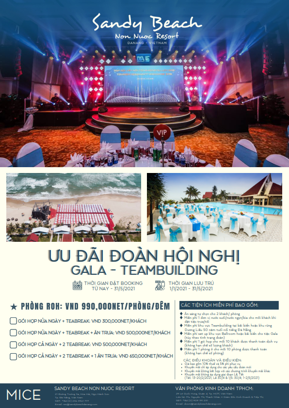 Sandy Beach Non Nuoc Resort Mice Package 001