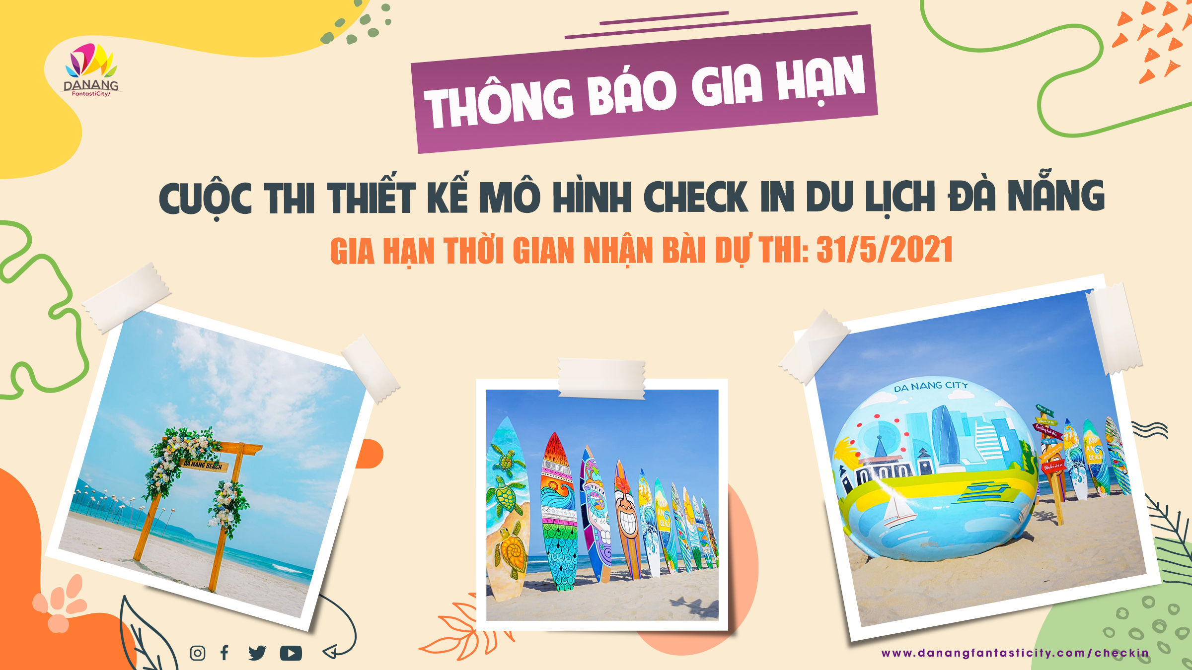 Thong Bao Gia Han Cuoc Thi Thiet Ke Mo Hinh Check In Du Lich Da Nang