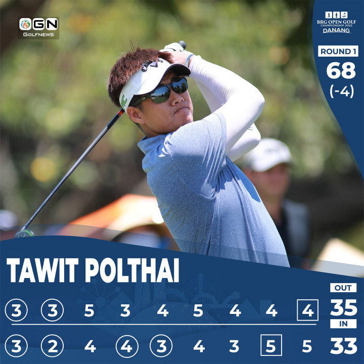 Round 1 of BRG Open Golf Championship Danang: Tawit Polthai take the lead