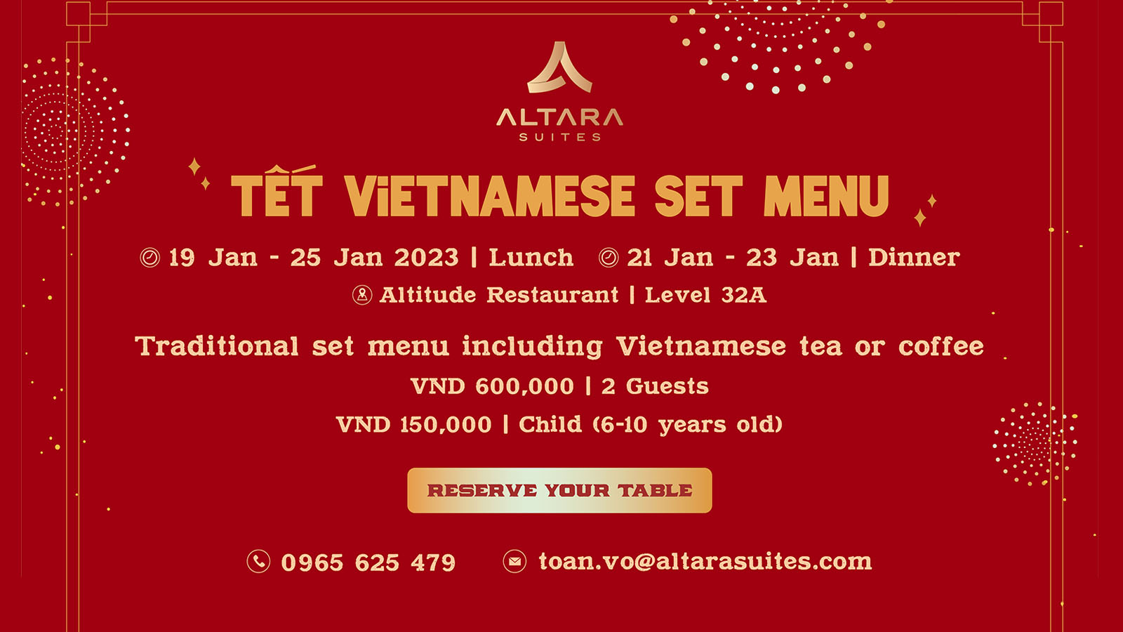 Indulge in Authentic Vietnamese Flavors with Altara Suites’s Tet Set Menu