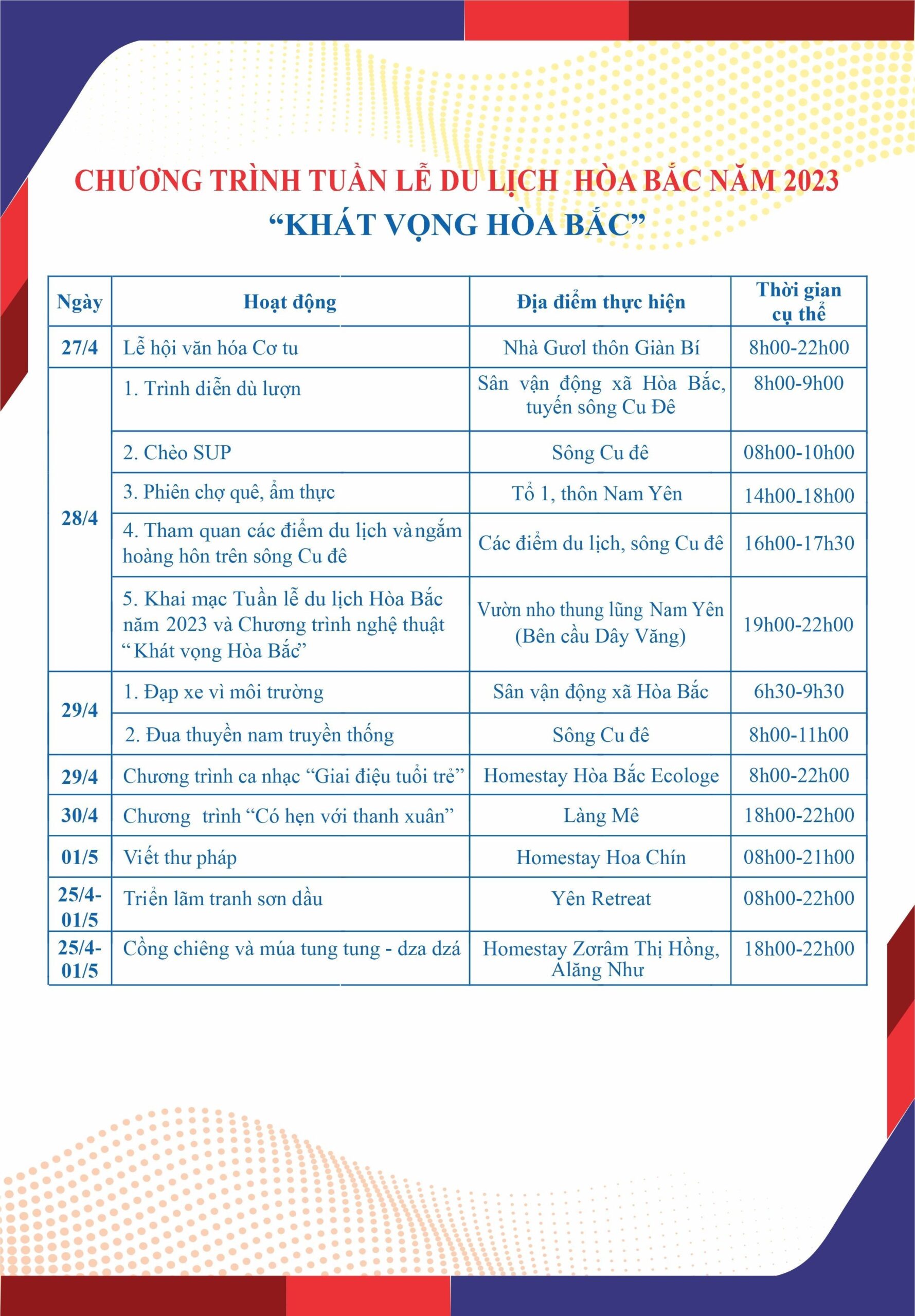 Nhieu Hoat Dong Dac Sac Trong Tuan Le Du Lich Hoa Bac Nam 2023 1