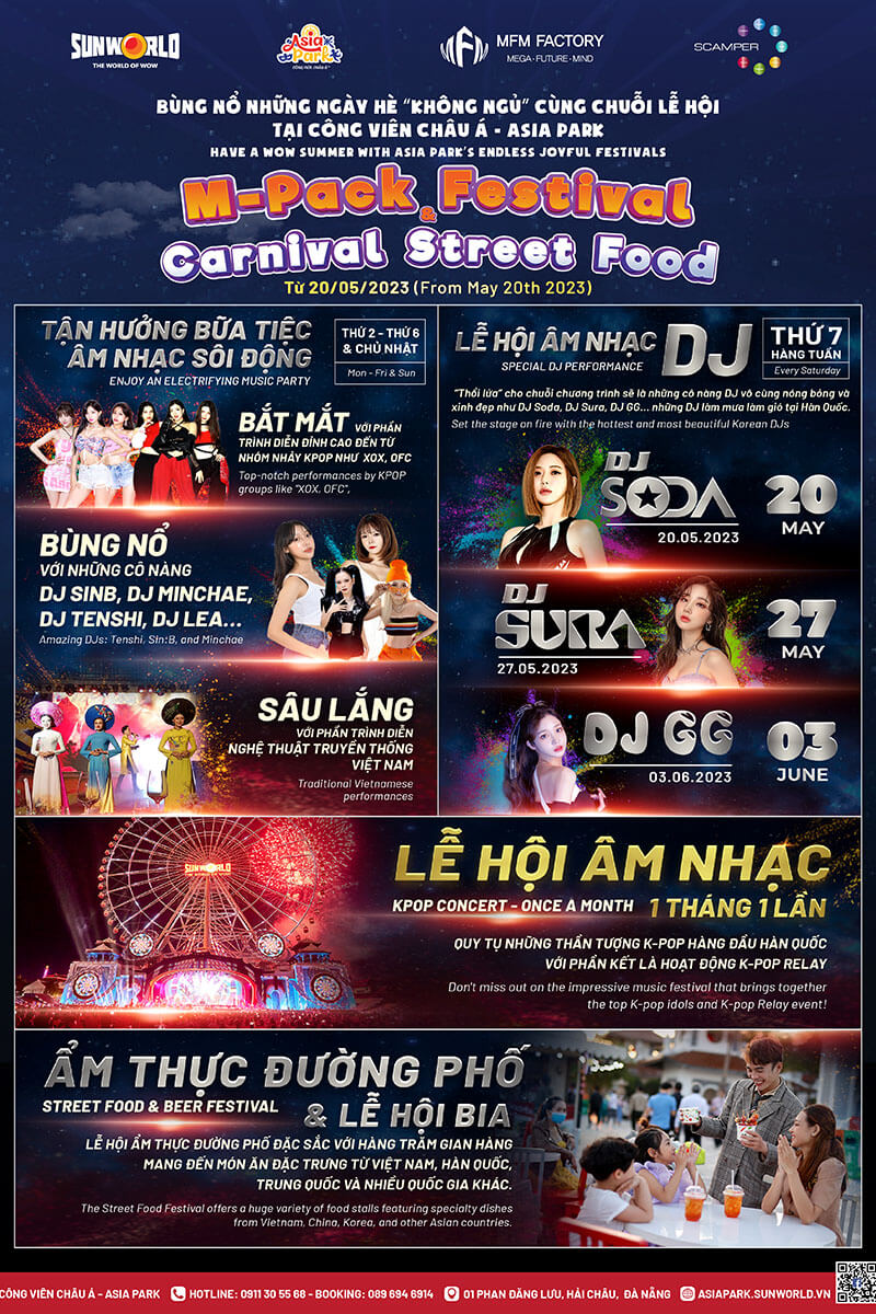 M Pack Festival Carnival Street Food Kham Pha Mua He Ruc Ro Le Hoi Tai Asia Park Cong Vien Chau A 2023