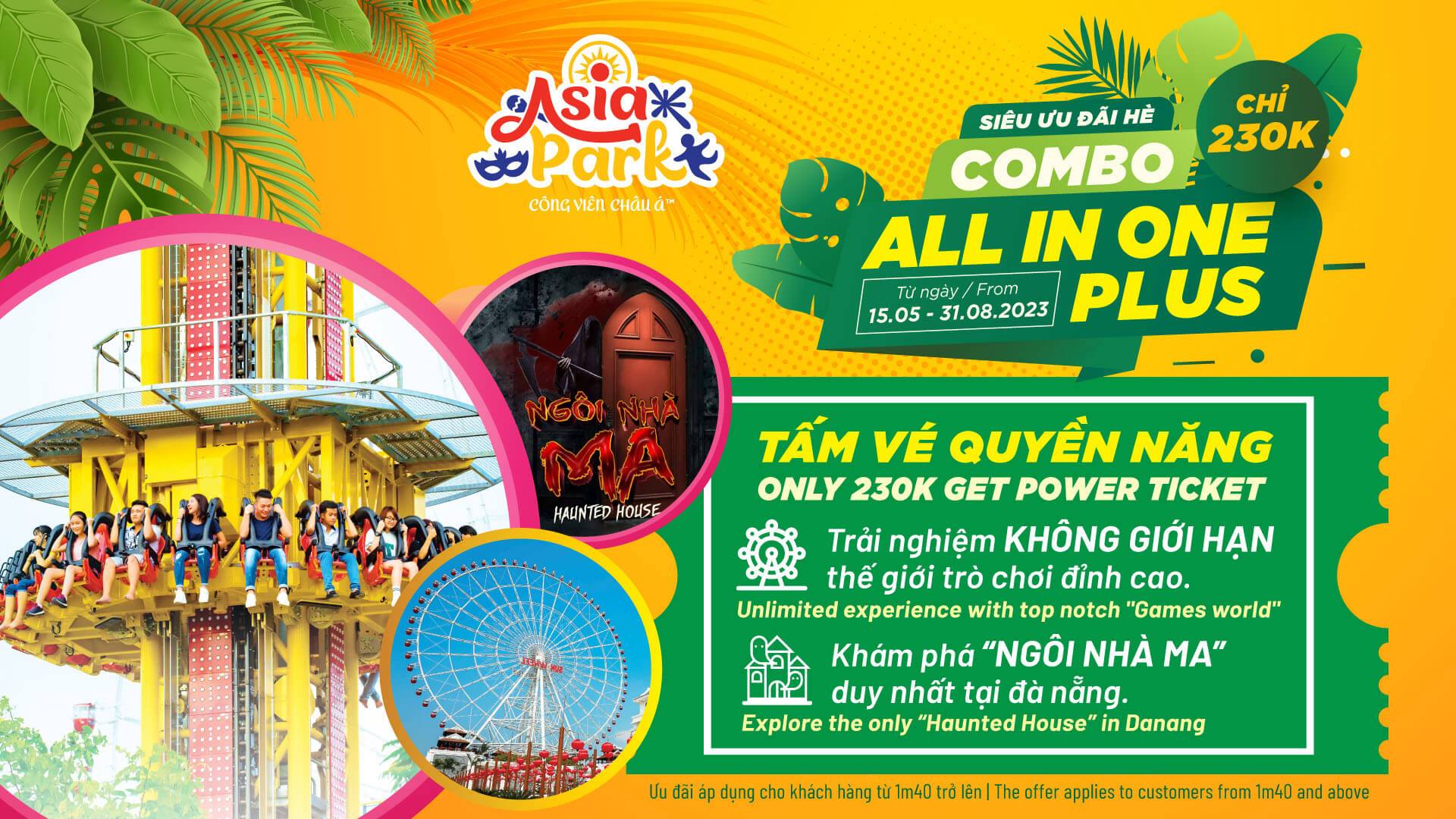 Kham Pha Mua He Luk Lo Le Hoi Thai Asia Park Con Vien Chau A 2023 Combo All-in-One Plus