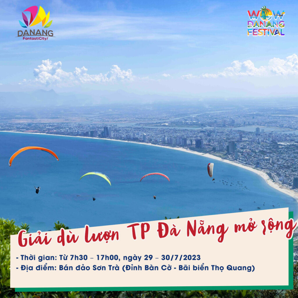 Giải dù lượn Bay trên Tiên Sa – Lễ Hội Tận Hưởng Mùa Hè Đà Nẵng 2023