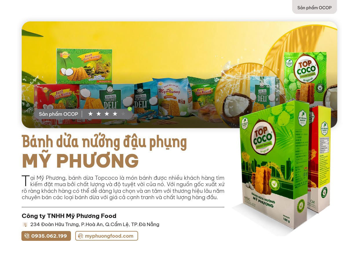 Banh Dua Nuong Dau Phong My Phuong San Pham Ocop Da Nang
