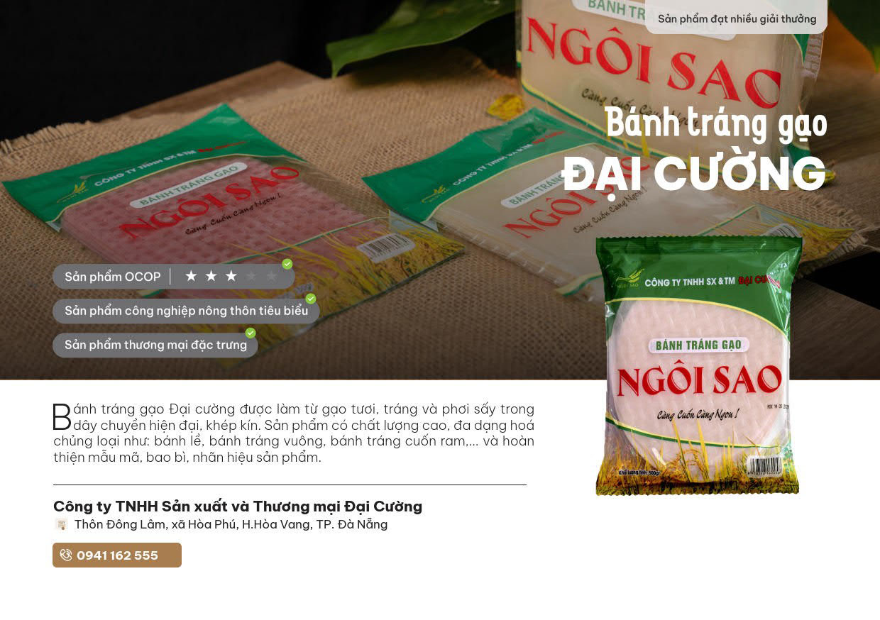 Banh Trang Gao Dai Cuong San Pham Ocop Da Nang
