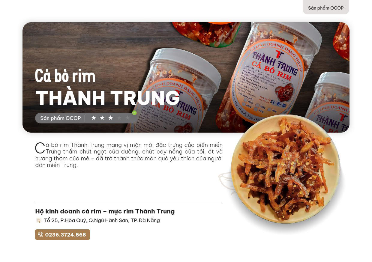 Ca Bo Rim Thanh Trung San Pham Ocop Da Nang
