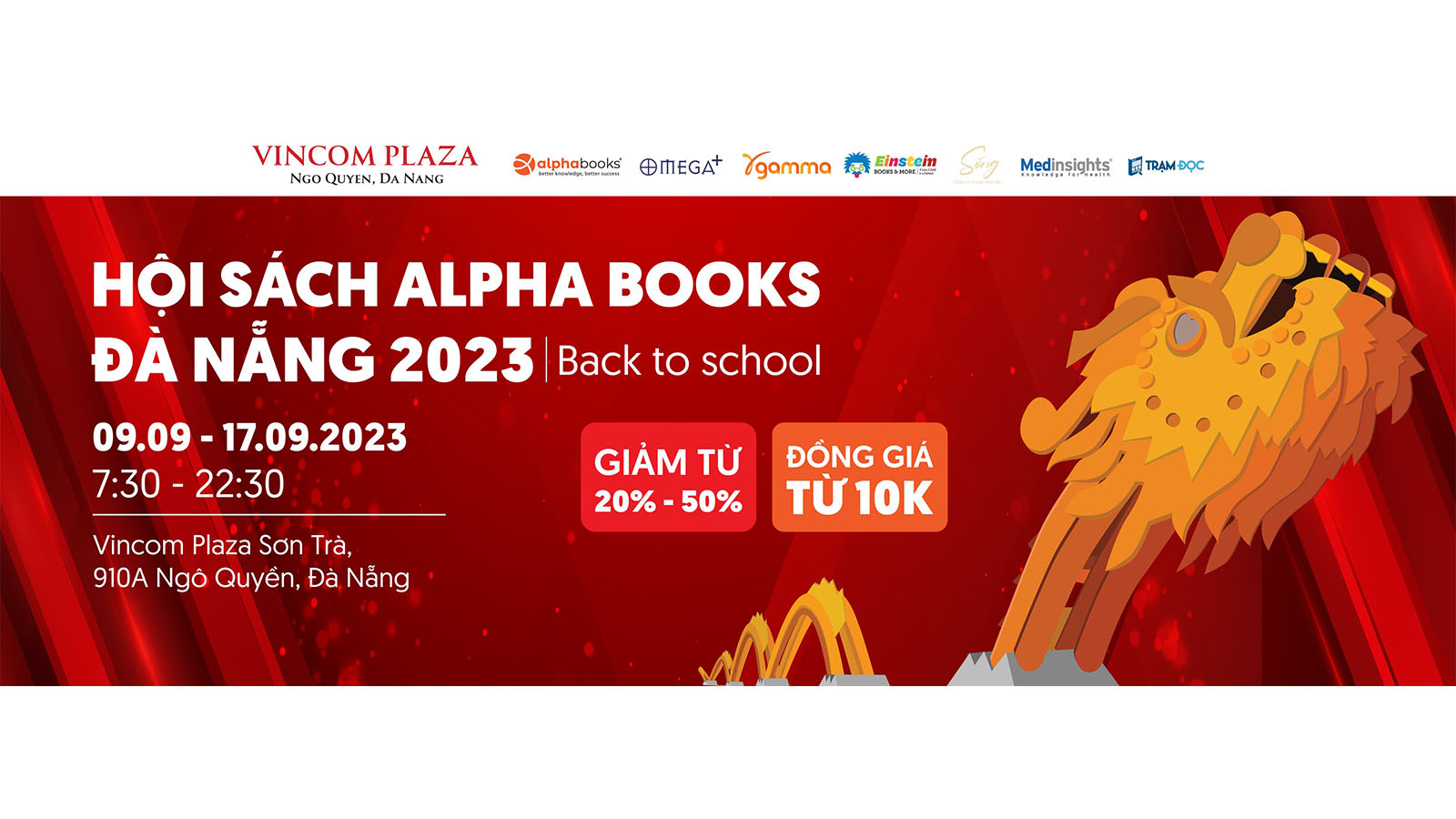 9月9日から17日まで：「新学期へようこそ – Back to school 2023」 with Alpha Books Da Nang Book Fair 2023