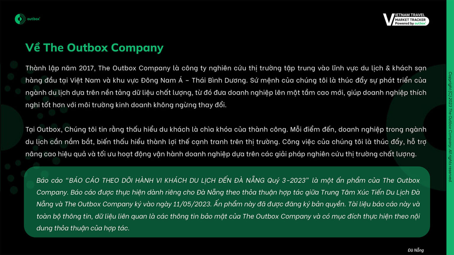 The Outbox Company: Báo cáo theo dõi hành vi khách du lịch đến Đà Nẵng ...