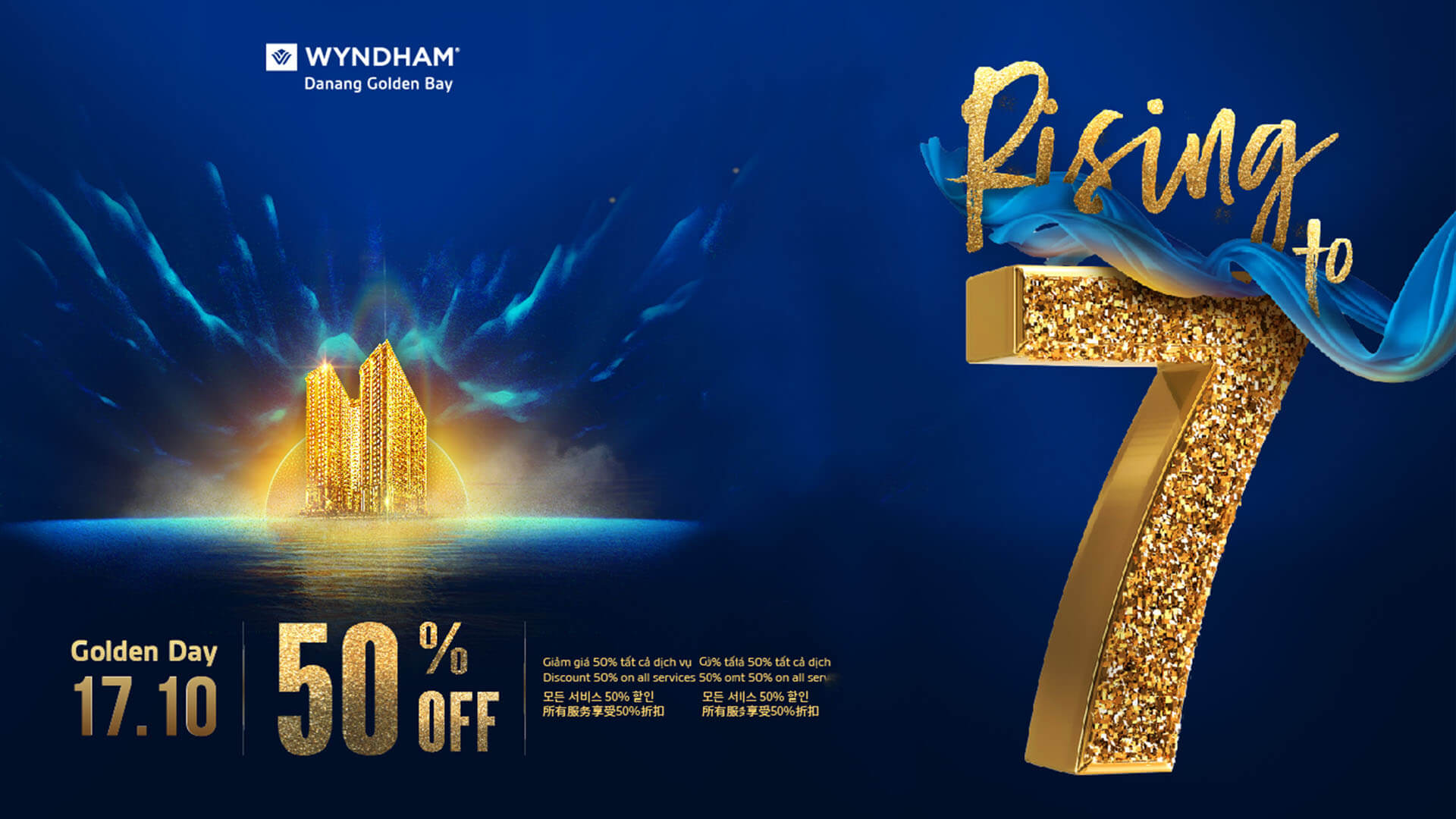 Wyndham Danang Golden Bay celebrates 7th anniversary as the iconic “GOLD-PLATED HOTEL”