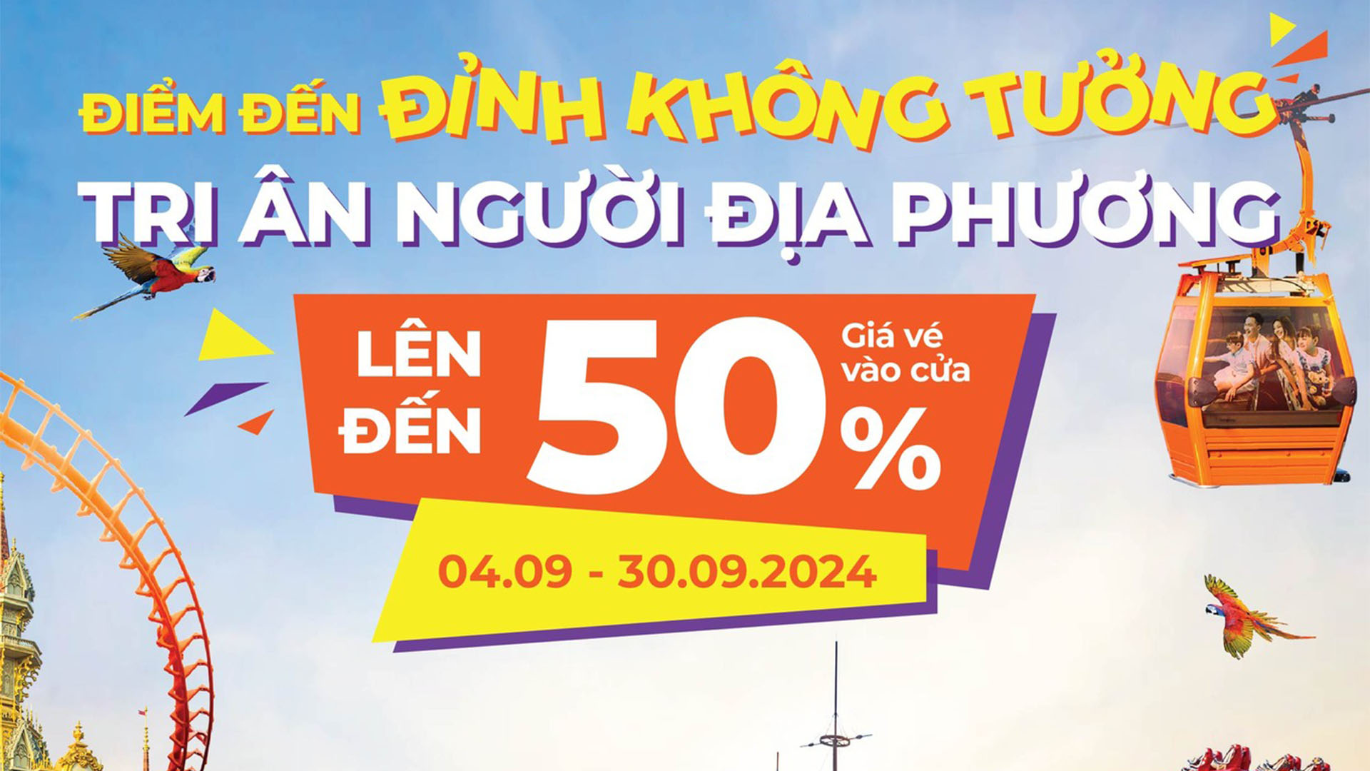 Điểm đến đỉnh không tưởng – Tri ân người địa phương: Tổng hợp ưu đãi VinWonders lên đến 50% giá vé