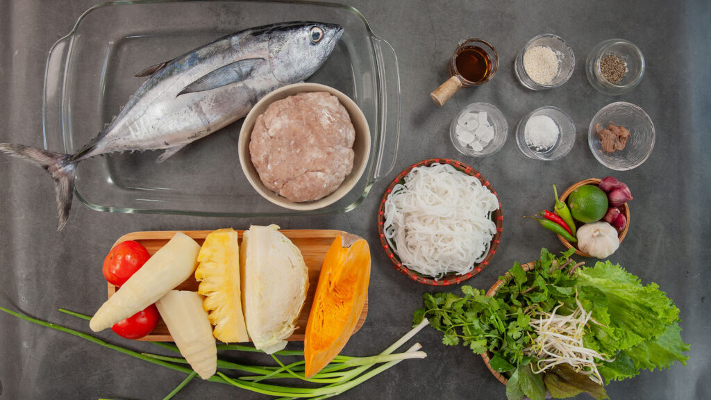 Nguyên liệu Bún chả cá Đà Nẵng
