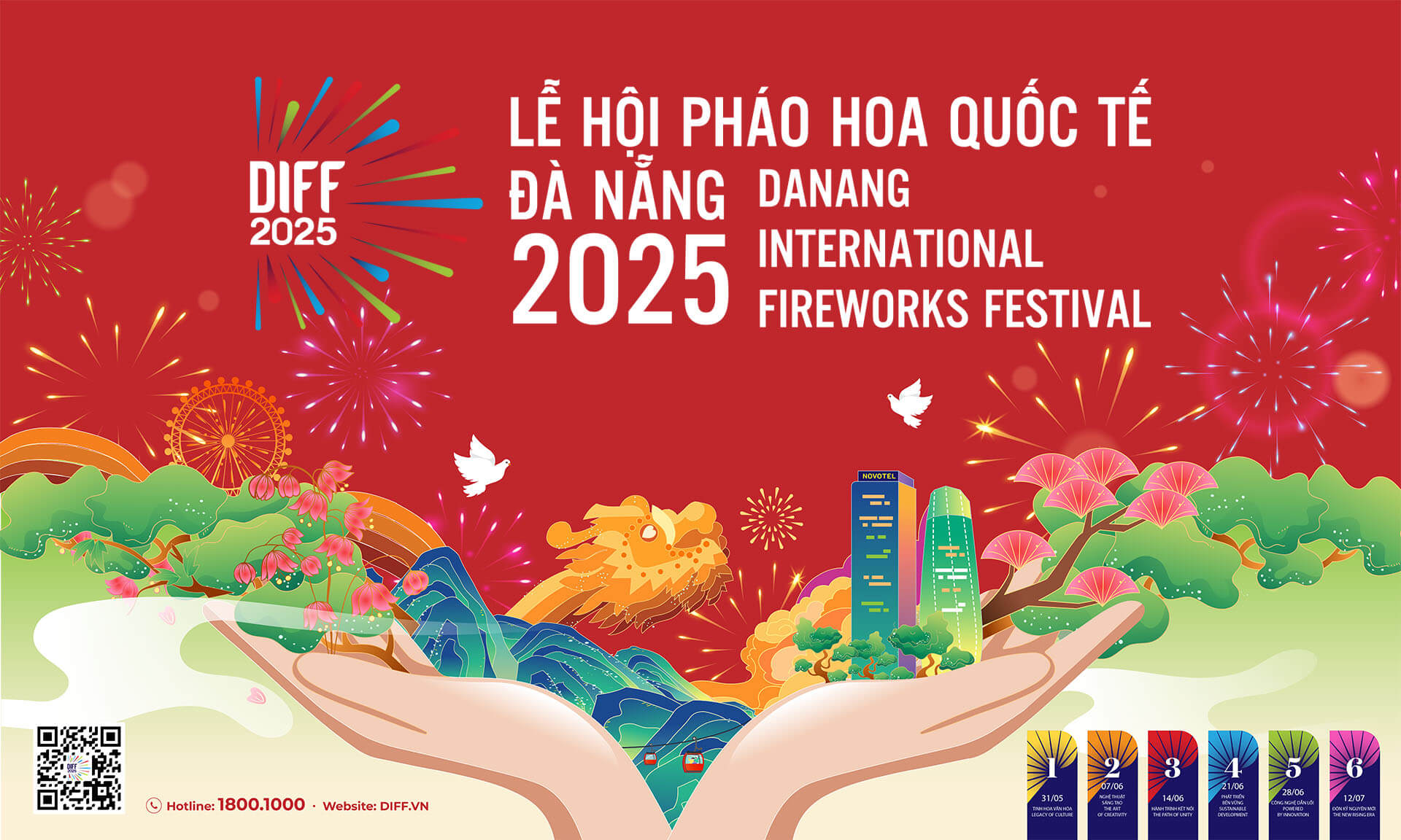 The Da Nang International Fireworks Festival – DIFF 2025 offers tickets starting at 1,000,000 VND for five grandstand categories