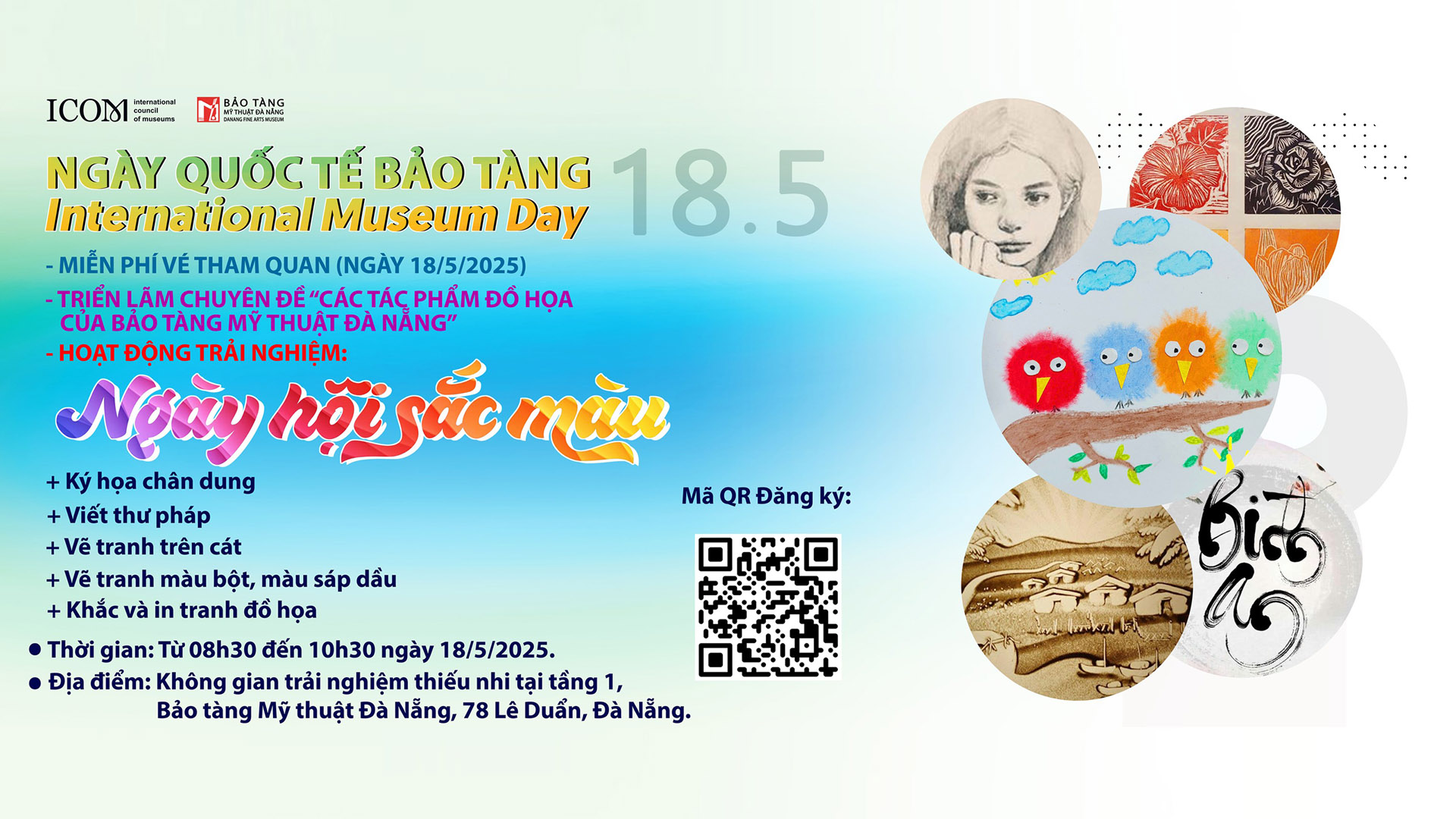 Các hoạt động chào mừng Ngày Quốc tế Bảo tàng 18/5 năm 2025 tại Bảo tàng Mỹ thuật Đà Nẵng