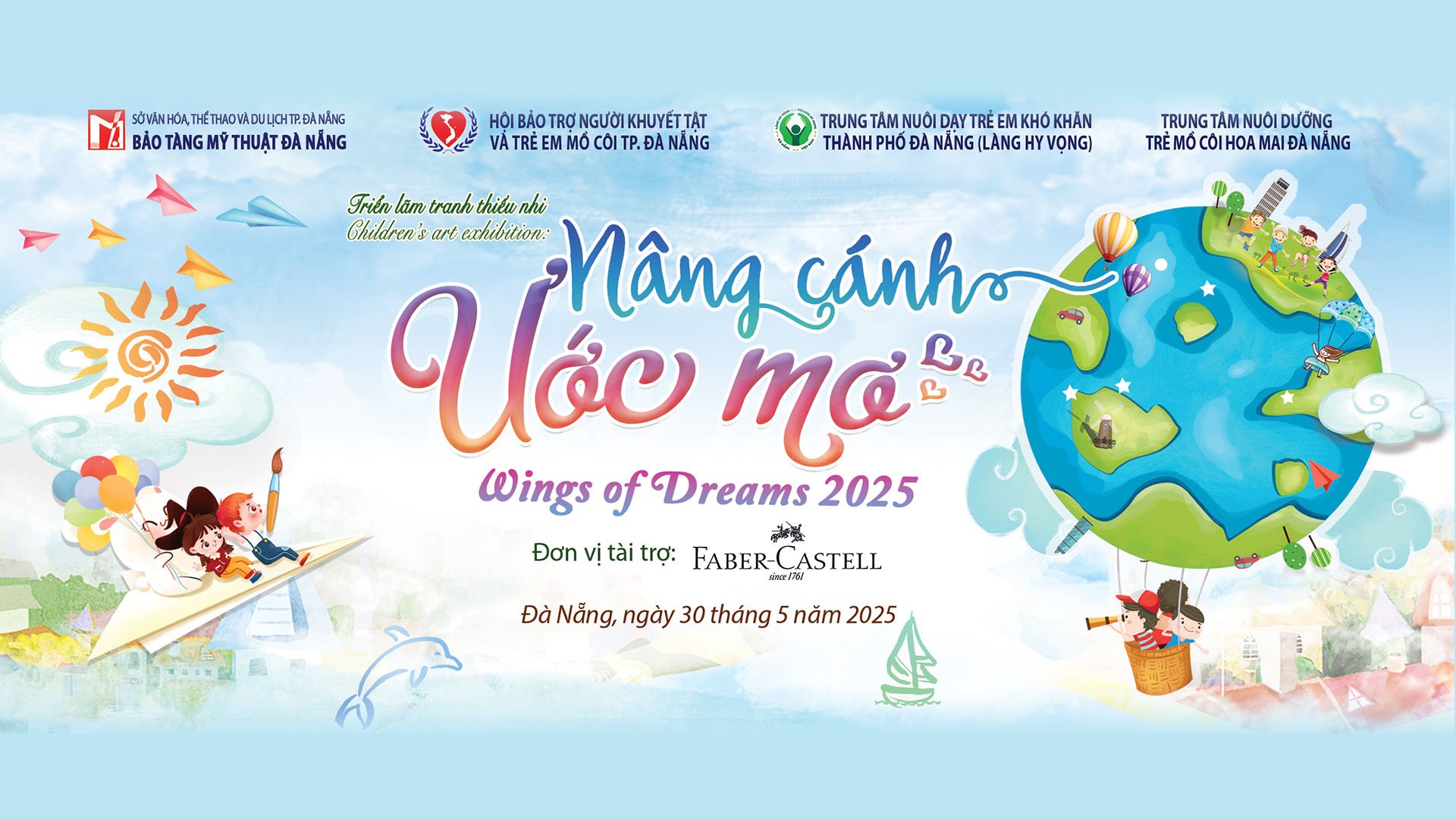 Triển lãm tranh thiếu nhi “Nâng cánh ước mơ 2025” chào mừng ngày Quốc tế Thiếu nhi 1.6 và Tháng hành động vì trẻ em năm 2025 tại Bảo tàng Mỹ thuật Đà Nẵng
