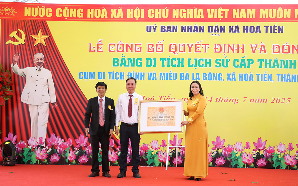 Cụm di tích Đình và Miếu Bà La Bông đón nhận Bằng di tích lịch sử cấp thành phố