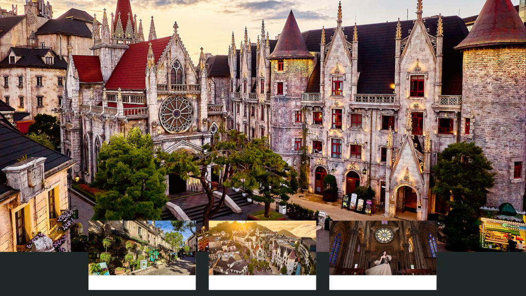 Khung cảnh cổ kính của Làng Pháp tại Sun World Ba Na Hills