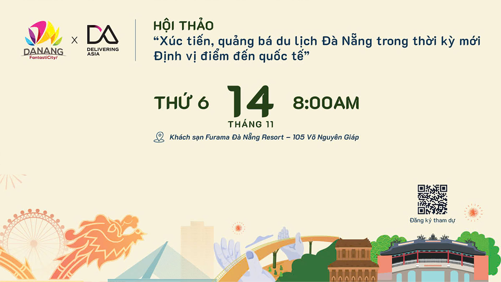 Thông báo: Hội thảo “Xúc tiến, quảng bá du lịch Đà Nẵng trong thời kỳ mới – Định vị điểm đến quốc tế”