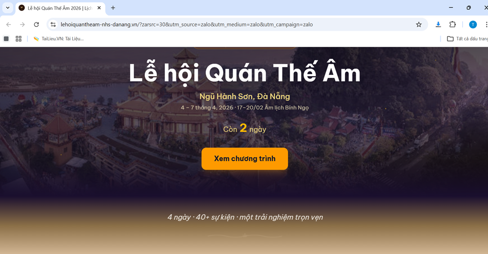 Số hóa thông tin chương trình Lễ hội Quán Thế Âm, Ngũ Hành Sơn, thành phố Đà Nẵng năm 2026