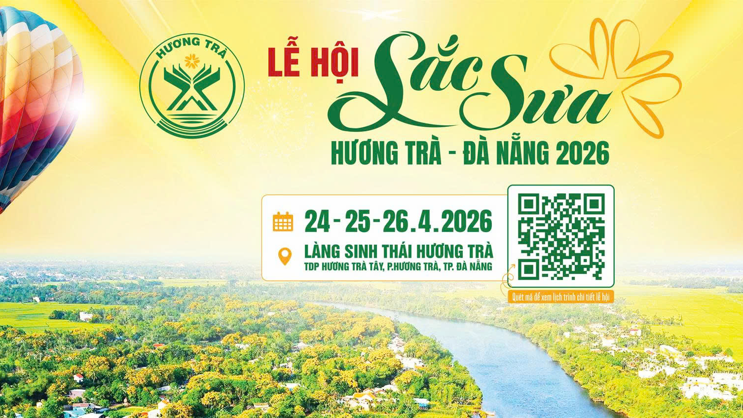 “Tút tùn tụt” lịch trình hoạt động lễ hội Sắc Sưa Hương Trà – Đà Nẵng 2026