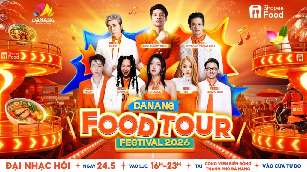 Đêm nhạc bùng nổ nhất tại “Danang Food Tour Festival 2026” – Khi vị giác, âm nhạc và mùa hè Đà Nẵng hòa làm một
