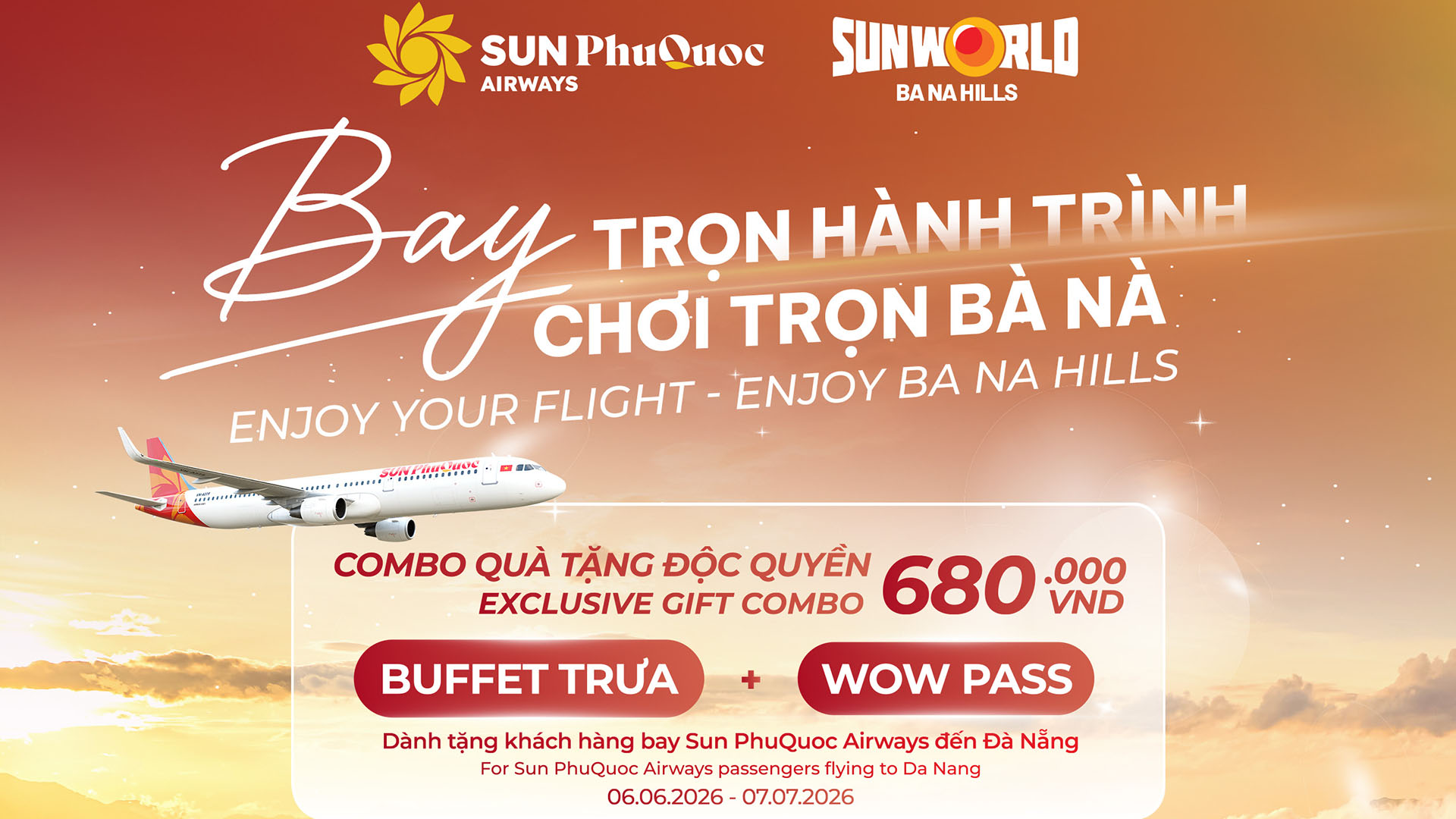 Bay trọn hành trình, chơi trọn Bà Nà cùng Sun PhuQuoc Airways