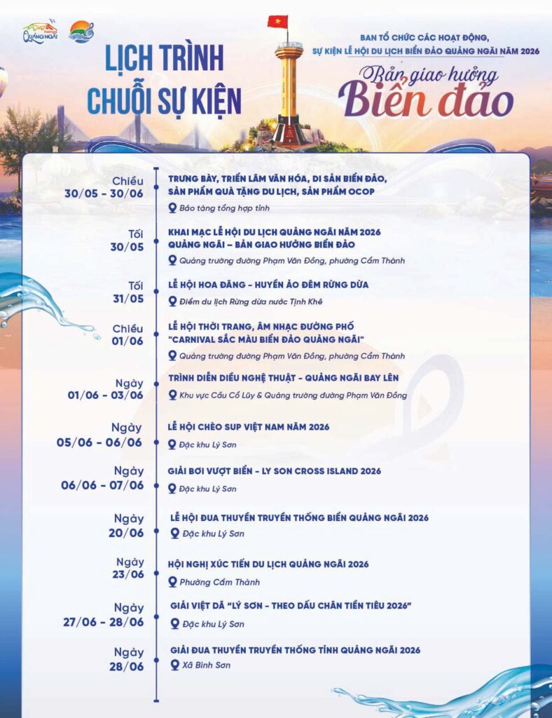 LỄ HỘI DU LỊCH BIỂN ĐẢO QUẢNG NGÃI NĂM 2026