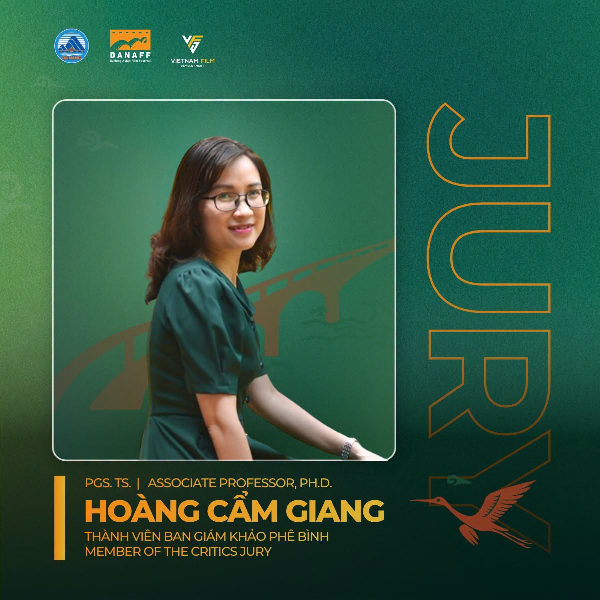 PGS. TS. Hoàng Cẩm Giang là thành viên Ban giám khảo Phê bình tại DANAFF IV
