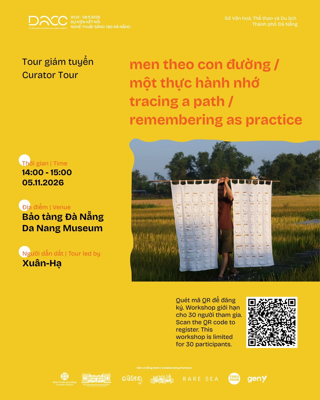 Tour giám tuyển “men theo con đường / một thực hành nhớ” tại DACC 2026