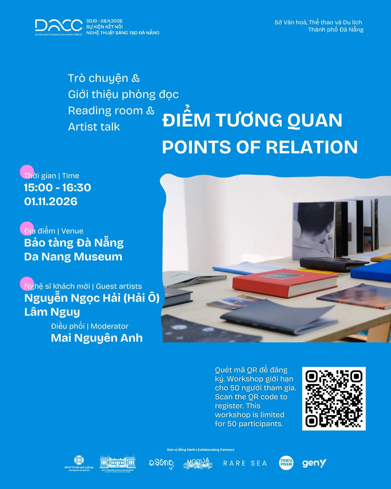 Trò chuyện và giới thiệu phòng đọc “Điểm tương quan” tại DACC 2026